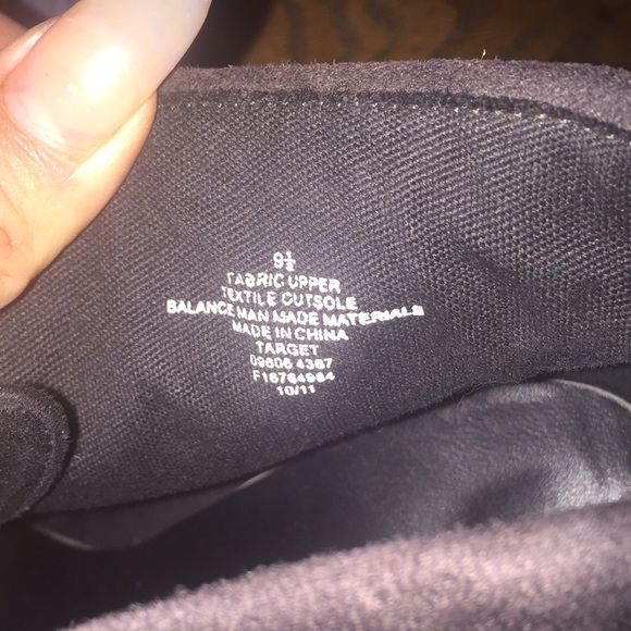 Little Black Wedge Booties Size 9 1/2 - Picture 5 of 7